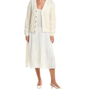 Cinq a Sept - Amandine Cardigan Wool-Blend Maxi Dress in ivory